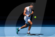 TENNIS - Australian Open 2024: Stan Wawrinka trainiert mit Carlos Alcaraz