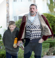 PREMIUM EXCLUSIVE Ben Affleck Battles Allergies While Rocking Chic Cardigan Sweater