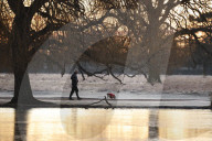 Cold weather continues in London, UK.