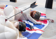 PETA Protest at Ministry of Defence in Whitehall, London, UK.
