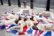 PETA Protest at Ministry of Defence in Whitehall, London, UK.