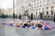 PETA Protest at Ministry of Defence in Whitehall, London, UK.