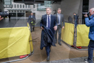 Grant Shapps Interviews Outside the BBC in London, UK.