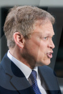 Grant Shapps Interviews Outside the BBC in London, UK.