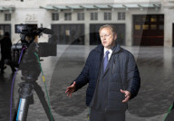 Guests arrive for Sunday with Laura Kuenssberg at the BBC, Broadcasting House, London, UK. 