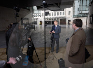 Guests arrive for Sunday with Laura Kuenssberg at the BBC, Broadcasting House, London, UK. 