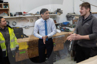 The Prime Minister Rishi Sunak visits Pinewood Studios