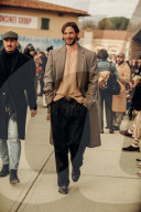 Cosy knits and camo ’fits: street style at Florence fashion week – in pictures