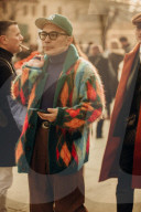 Cosy knits and camo ’fits: street style at Florence fashion week – in pictures