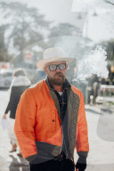 Cosy knits and camo ’fits: street style at Florence fashion week – in pictures