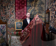 Press view  of The London Antique Rug & Textile Art Fair (LARTA 2024) at Evolution London, Battersea Park, London, UK