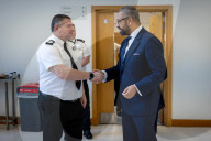 Home Secretary James Cleverly visits North Kent Police Station