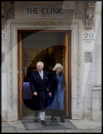 King Charles leaves the London Clinic in London, UK.