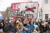 Rape is not Resistance protest a pro Israel rally outside the BBC, Broadcasting House, London, UK.
