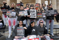 Rape is not Resistance protest a pro Israel rally outside the BBC, Broadcasting House, London, UK.