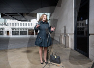 Guests departing for Sunday with Laura Kuenssberg at the BBC, Broadcasting House, London, UK.