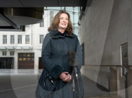 Guests departing for Sunday with Laura Kuenssberg at the BBC, Broadcasting House, London, UK.