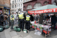 Pro Palestinian march and rally from the BBC Langham Place to Whitehall, London, UK. 