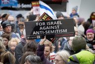 Rape is not Resistance protest a pro Israel rally outside the BBC, Broadcasting House, London, UK.