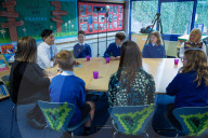 The Prime Minister Rishi Sunak visits Glencraig Integrated Primary School