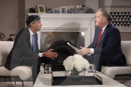 Prime Minister Rishi Sunak is interview by Piers Morgan