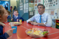 The Prime Minister Rishi Sunak visits Glencraig Integrated Primary School