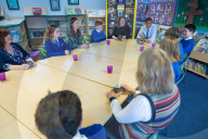 The Prime Minister Rishi Sunak visits Glencraig Integrated Primary School