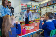The Prime Minister Rishi Sunak visits Glencraig Integrated Primary School