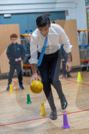The Prime Minister Rishi Sunak visits Glencraig Integrated Primary School