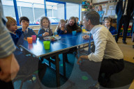 The Prime Minister Rishi Sunak visits Glencraig Integrated Primary School