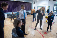 The Prime Minister Rishi Sunak visits Glencraig Integrated Primary School