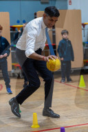 The Prime Minister Rishi Sunak visits Glencraig Integrated Primary School