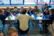 The Prime Minister Rishi Sunak visits Glencraig Integrated Primary School
