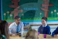 The Prime Minister Rishi Sunak visits Glencraig Integrated Primary School