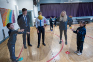 The Prime Minister Rishi Sunak visits Glencraig Integrated Primary School