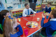 The Prime Minister Rishi Sunak visits Glencraig Integrated Primary School