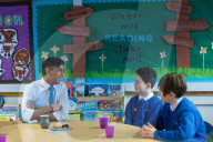 The Prime Minister Rishi Sunak visits Glencraig Integrated Primary School