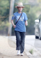 Kathy Griffin takes herself for a healthy power walk as she is seen for the first time since filing for divorce from businessman Randy Bick