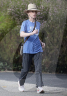 Kathy Griffin takes herself for a healthy power walk as she is seen for the first time since filing for divorce from businessman Randy Bick