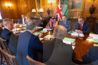 The Deputy Prime Minister Oliver Dowden hosts an investment meeting