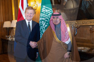 The Deputy Prime Minister Oliver Dowden hosts an investment meeting