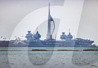 HMS Queen Elizabeth develops a fault in Portsmouth, UK.