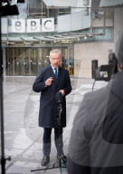 Guests arrive for Sunday with Laura Kuenssberg, Broadcasting House, London, UK.