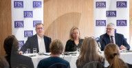 Democratic Unionist Party leadership briefing at the Foreign Press Association, Royal Overseas League, Park Place, St James's Street, London, UK.