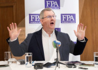 Democratic Unionist Party leadership briefing at the Foreign Press Association, Royal Overseas League, Park Place, St James's Street, London, UK.