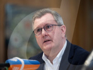 Democratic Unionist Party leadership briefing at the Foreign Press Association, Royal Overseas League, Park Place, St James's Street, London, UK.