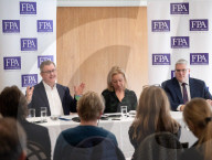 Democratic Unionist Party leadership briefing at the Foreign Press Association, Royal Overseas League, Park Place, St James's Street, London, UK.
