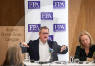 Democratic Unionist Party leadership briefing at the Foreign Press Association, Royal Overseas League, Park Place, St James's Street, London, UK.