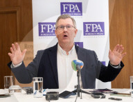 Democratic Unionist Party leadership briefing at the Foreign Press Association, Royal Overseas League, Park Place, St James's Street, London, UK.