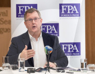 Democratic Unionist Party leadership briefing at the Foreign Press Association, Royal Overseas League, Park Place, St James's Street, London, UK.